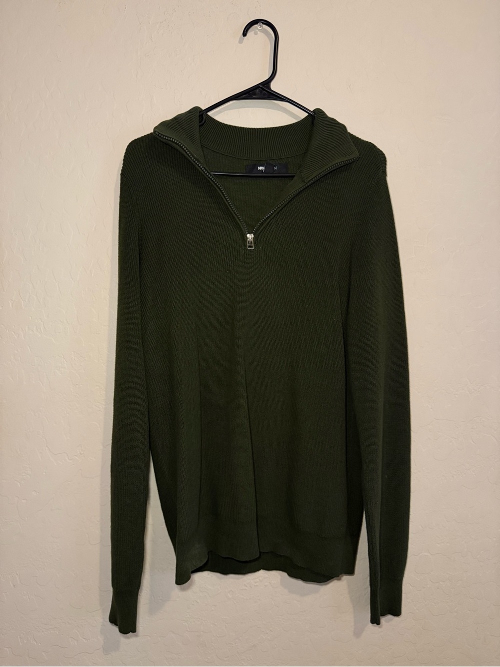 Men's Green Half-Zip Sweater - Size: Small